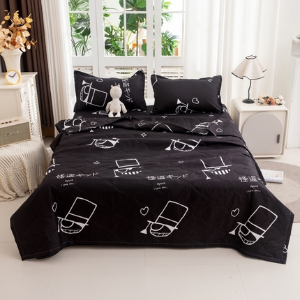 91家纺网 家纺一手货源 找家纺 乐居坊2025新款亲肤舒适印花芦荟棉夏凉被四件套 怪盗基德