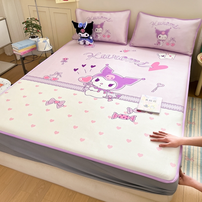 91家纺网 家纺一手货源 找家纺 （总） 博雅新款三丽欧A类大版数码印花1200D冰丝凉席-床笠款