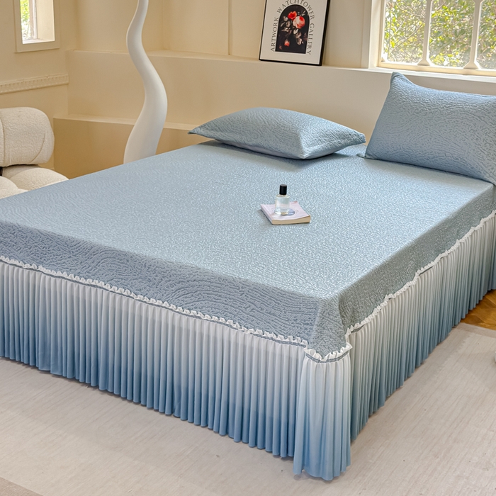 91家纺网 家纺一手货源 找家纺 棉生活家纺 2025新款高端款冰离子超软按摩凉席 豹纹-兰-床笠款