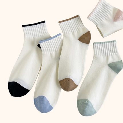 91家纺网 家纺一手货源 找家纺 （总）良品汇馆女脚跟撞色短袜