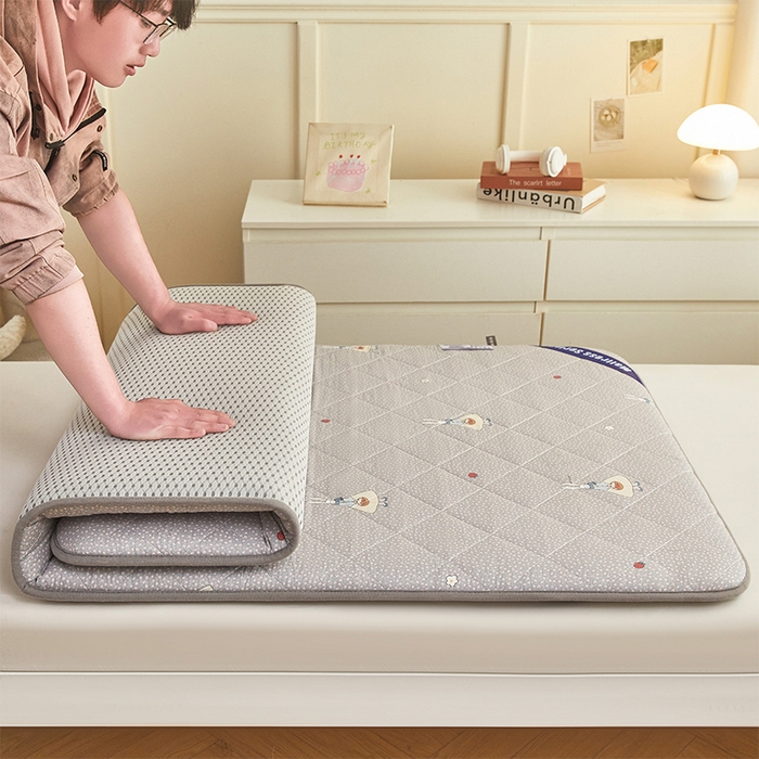 91家纺网 家纺一手货源 找家纺 丽诺床垫 2025新款全棉抗菌三明治学生床垫 小萝莉