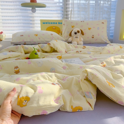 91家纺网 家纺一手货源 找家纺 （总）颜选 2025新款绵柔水洗棉夏被四件套