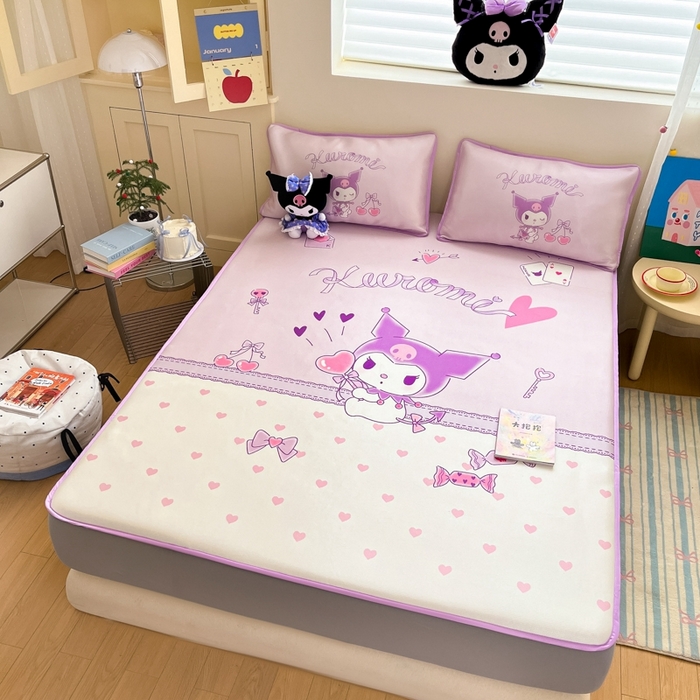 91家纺网 家纺一手货源 找家纺 （总） 博雅新款三丽欧A类大版数码印花1200D冰丝凉席-床笠款