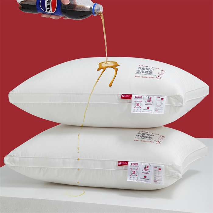 91家纺网 家纺一手货源 找家纺 爱来伊2025新款A类全棉三防枕头酒店枕纯棉酒店三防枕芯枕头  三防-高枕