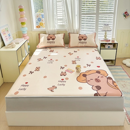 91家纺网 家纺一手货源 找家纺 （总）色鬼布艺2025春夏5A抗菌冰丝席(床笠款）