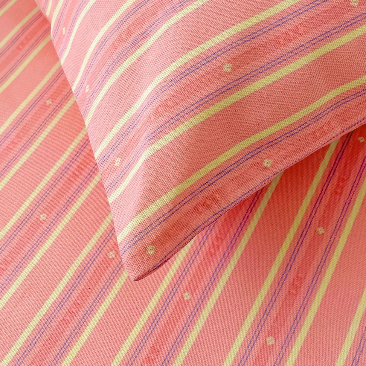 91家纺网 家纺一手货源 找家纺 美梦里 2025新款无印老粗布床单凉席席子 流年粉