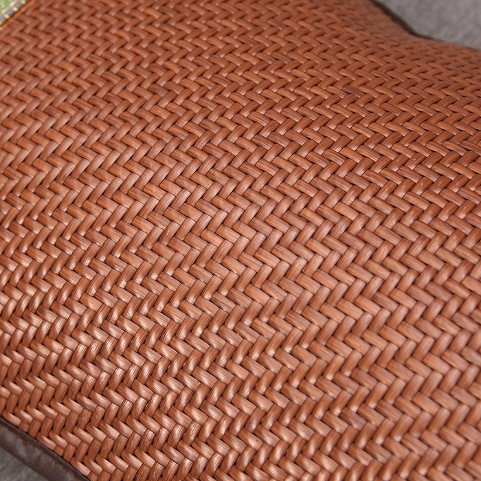 91家纺网 家纺一手货源 找家纺 纽乐家纺 2025新款夏凉凉感五叶草冰藤茶香茉莉花枕芯助眠枕头 五叶草冰藤茶香枕-棕色35*55cm/只