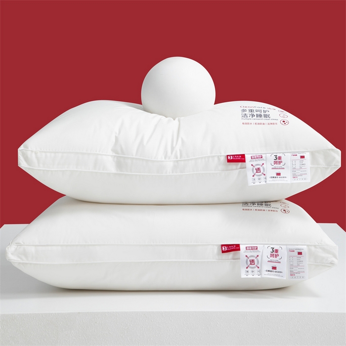 91家纺网 家纺一手货源 找家纺 爱来伊2025新款A类全棉三防枕头酒店枕纯棉酒店三防枕芯枕头  三防-高枕