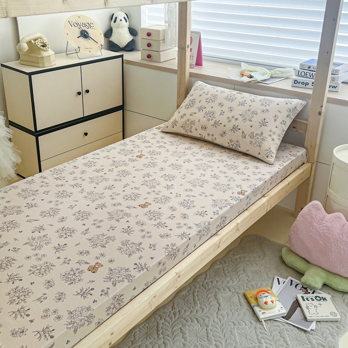 91家纺网 家纺一手货源 找家纺 宅部落 2025新款全棉学生宿舍褥子套纯棉床垫套单床笠 梦巴黎