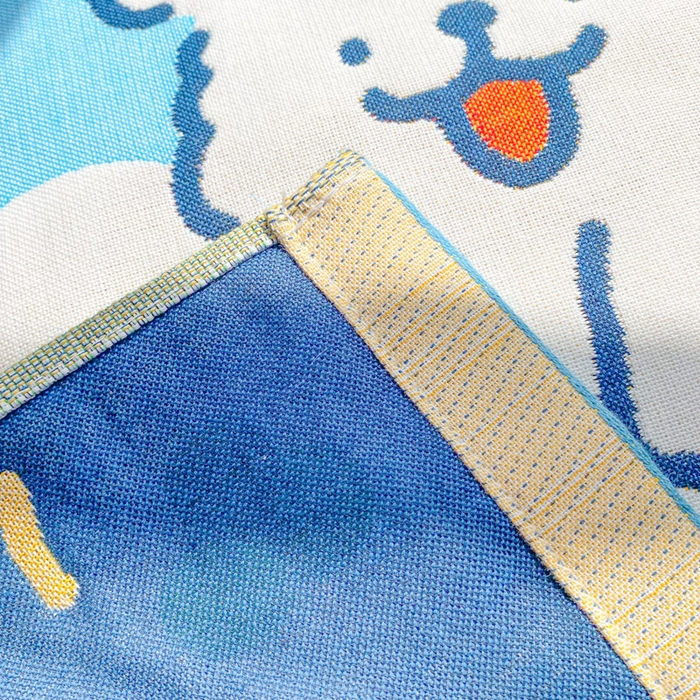 91家纺网 家纺一手货源 找家纺 美宜家 2025新款40*60儿童纯棉A类纱布枕巾乳胶专用高档枕巾 旺旺狗 一只