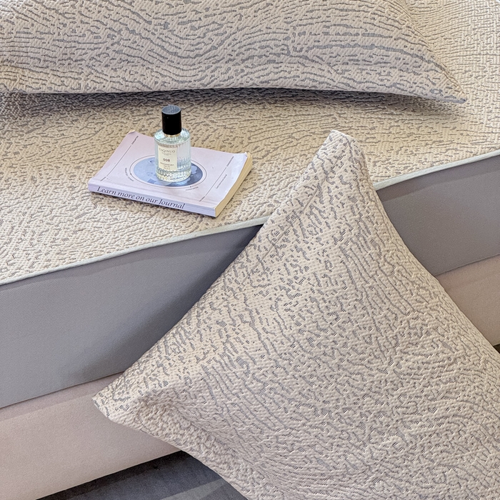 91家纺网 家纺一手货源 找家纺 棉生活家纺 2025新款高端款冰离子超软按摩凉席 豹纹-香槟-床笠款