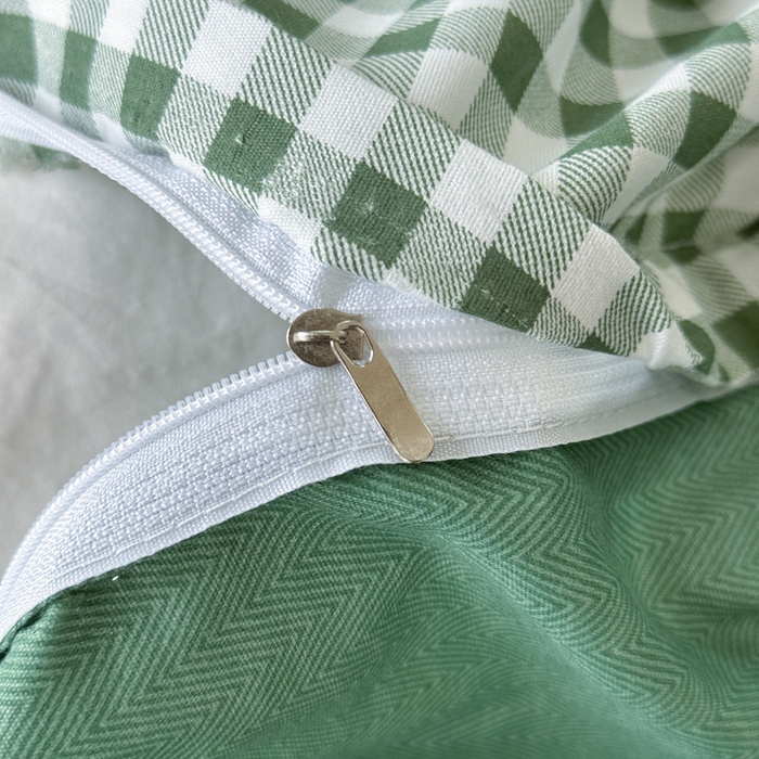 91家纺网 家纺一手货源 找家纺 可可家纺 2025新款印花卡通芦荟棉四件套亲肤床单被套三件套 绿小格