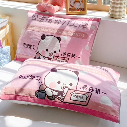 美宜家 2025新款40*60儿童纯棉A类纱布枕巾乳胶专用高档枕巾 优秀 一只