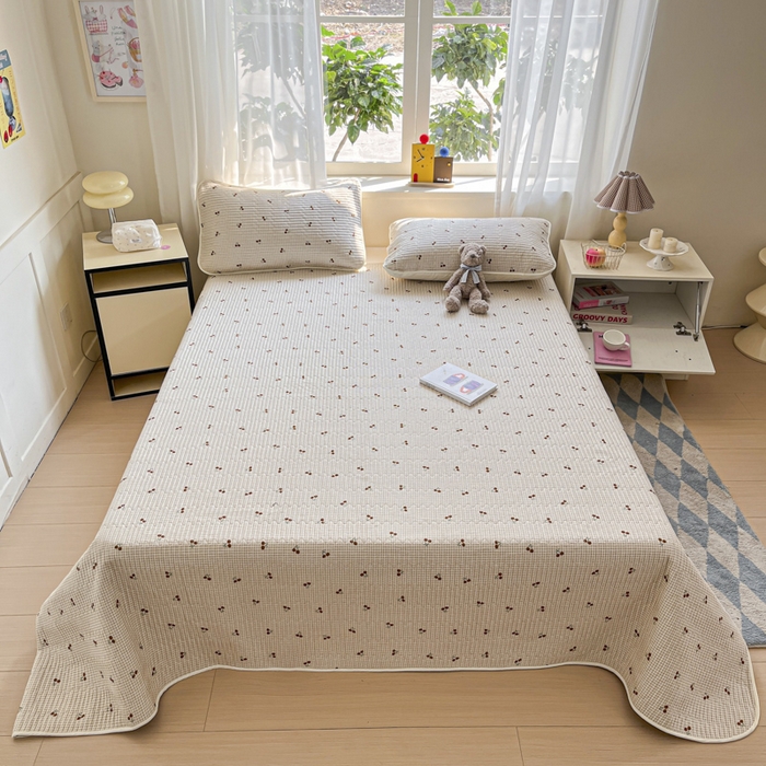 91家纺网 家纺一手货源 找家纺 菲梵家纺2024新款全棉印花夹棉床盖三件套提供买家秀樱资