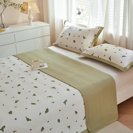 91家纺网 家纺一手货源 找家纺 （总）莎果 2025春夏莫代尔印花高温砂洗床盖三件套四件套