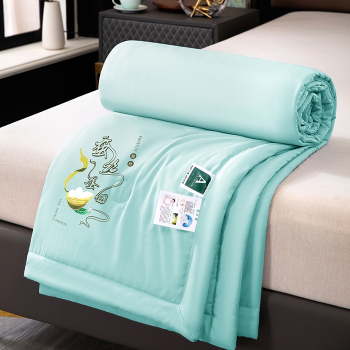 91家纺网 家纺一手货源 找家纺 （总）一博2025新款蚕丝夏凉被