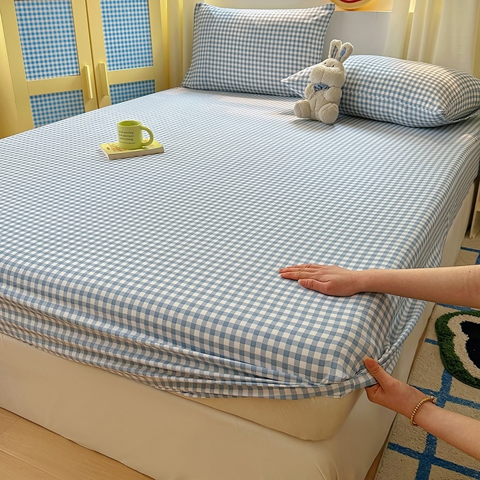 91家纺网 家纺一手货源 找家纺 （总）十一家居 2025新款亲肤裸睡云朵棉水洗棉床笠-洛可系列