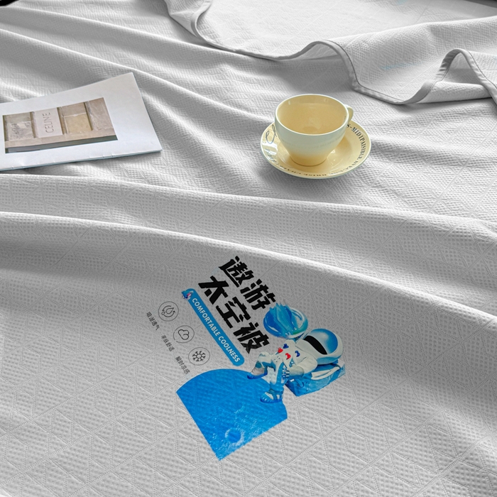 91家纺网 家纺一手货源 找家纺 阿牛席业 2025春夏新款双面云母夏被夏凉被空调被 太空-雪山灰