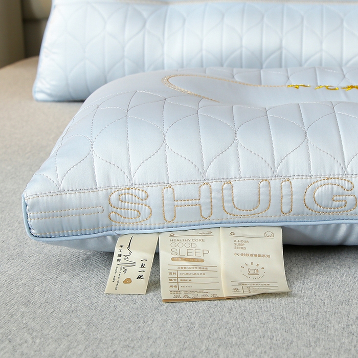 91家纺网 家纺一手货源 找家纺 （总）爱来依2025新款莫代尔水光真丝乳胶枕芯48*74cm