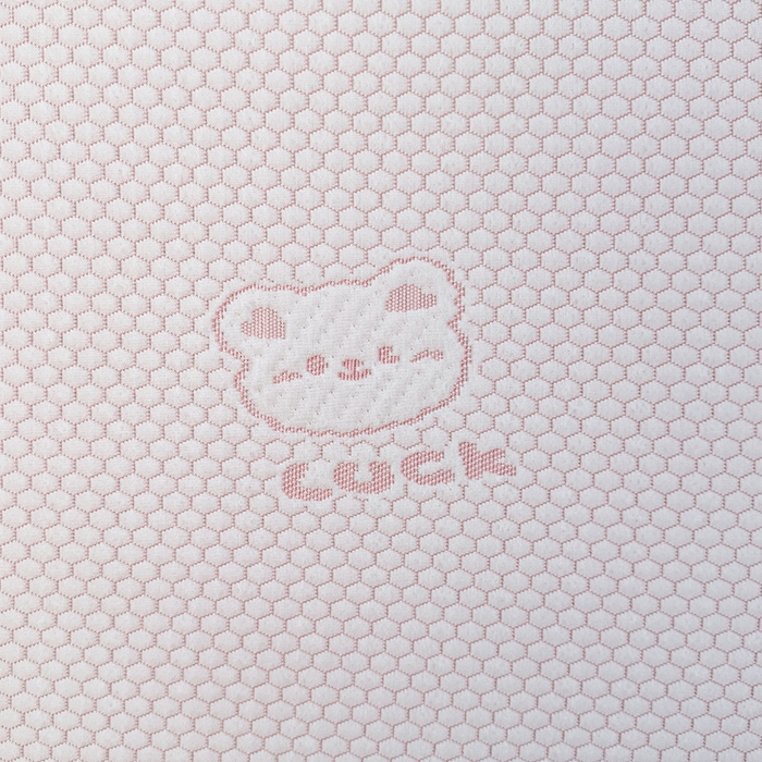 91家纺网 家纺一手货源 找家纺 喜居 2025新款A类凉豆豆提花床笠凉感豆豆床笠 luck小冰熊-粉