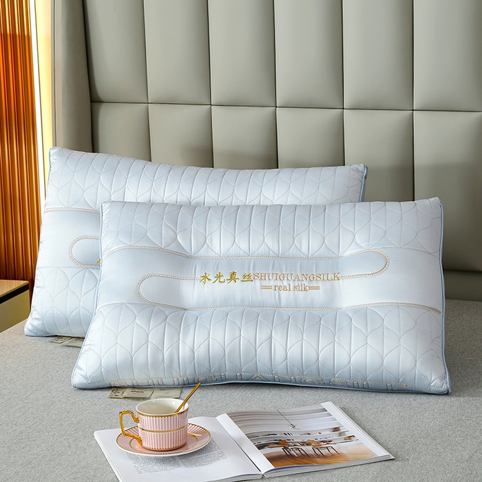 91家纺网 家纺一手货源 找家纺 （总）爱来依2025新款莫代尔水光真丝乳胶枕芯48*74cm