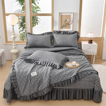 91家纺网 家纺一手货源 找家纺 （总）茉保家纺 2025新款水洗棉印花夏被四件套-无印