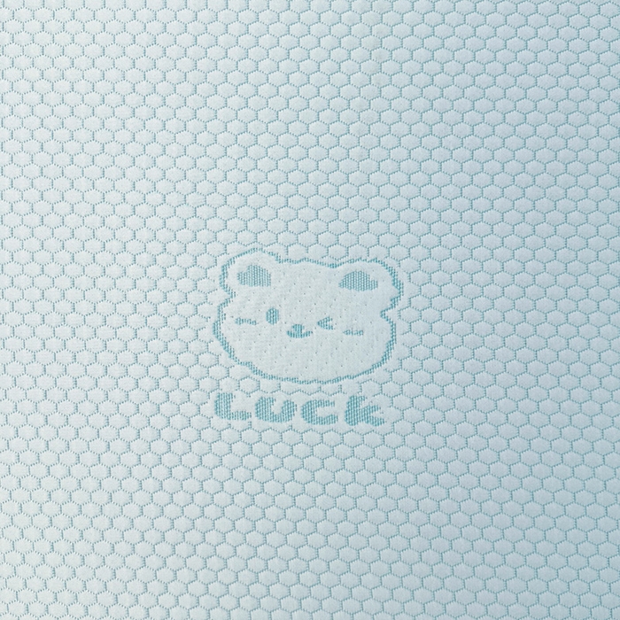 91家纺网 家纺一手货源 找家纺 喜居 2025新款A类凉豆豆提花床笠凉感豆豆床笠 luck小冰熊-蓝