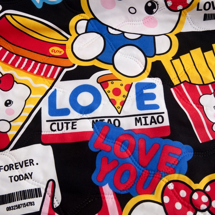 91家纺网 家纺一手货源 找家纺 乐居坊2025新款亲肤舒适印花芦荟棉夏凉被四件套 潮流凯蒂