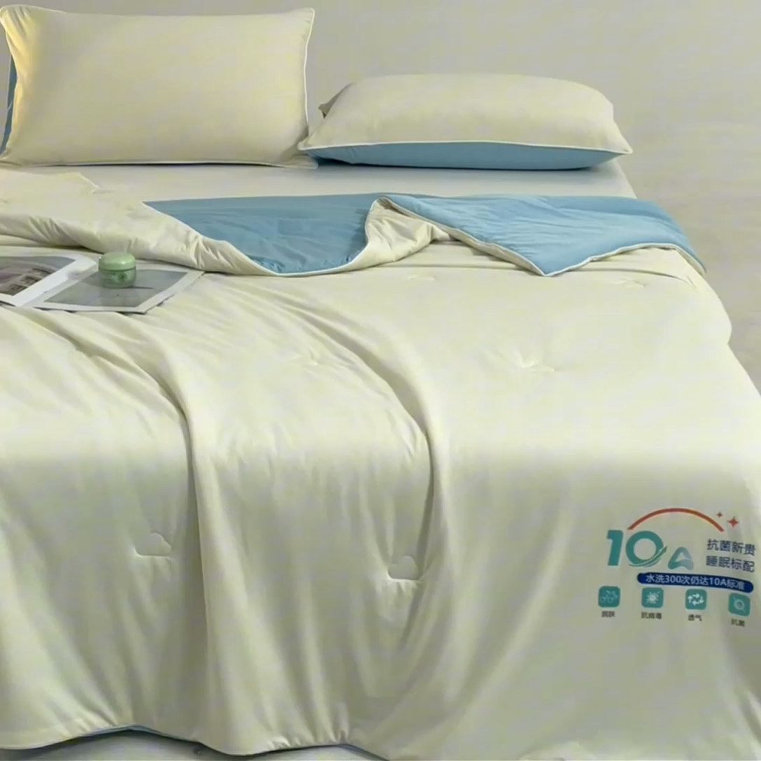 91家纺网 家纺一手货源 找家纺 宝士康家纺 2025春夏新款10A抗菌凉感丝夏被夏凉被空调被 米兰兰