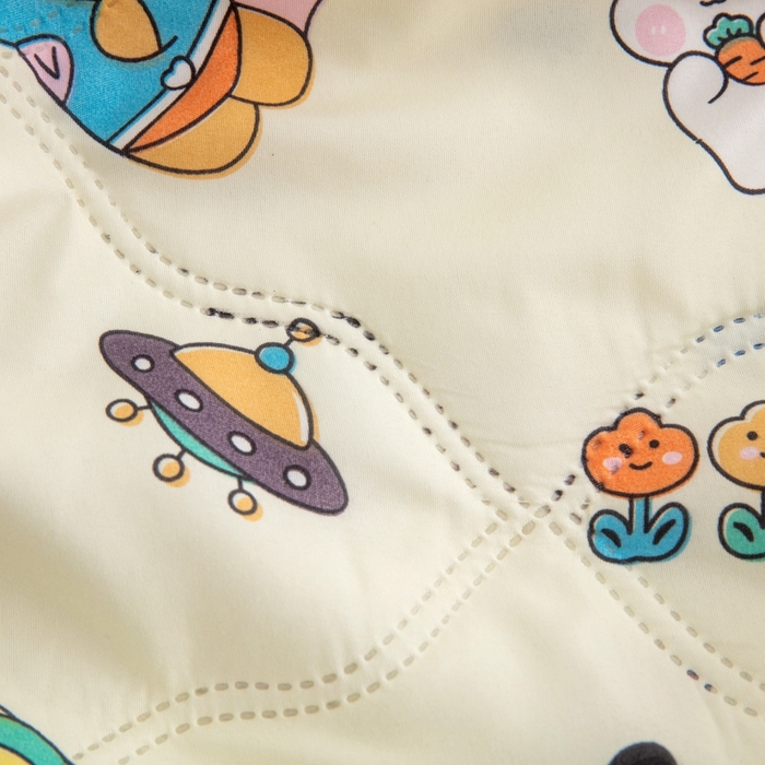 91家纺网 家纺一手货源 找家纺 乐居坊2025新款亲肤舒适印花芦荟棉夏凉被四件套 动物狂欢