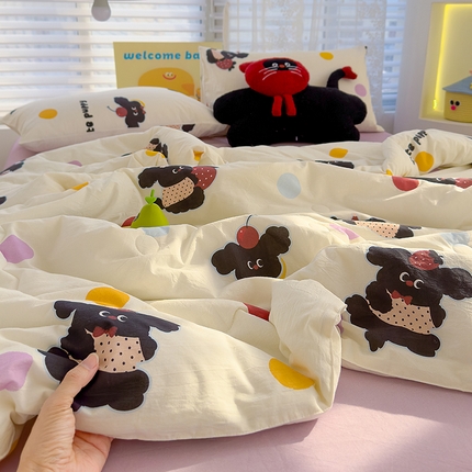 91家纺网 家纺一手货源 找家纺 （总）颜选 2025新款绵柔水洗棉夏被四件套