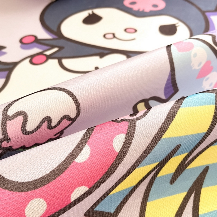 91家纺网 家纺一手货源 找家纺  博雅新款三丽欧A类大版数码印花1200D冰丝凉席-床笠款 开心库洛米