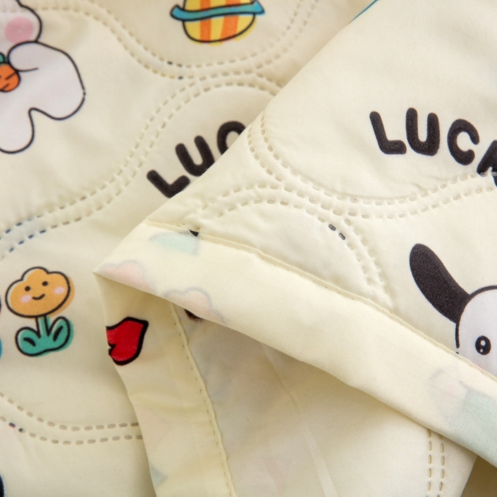 91家纺网 家纺一手货源 找家纺 乐居坊2025新款亲肤舒适印花芦荟棉夏凉被四件套 动物狂欢