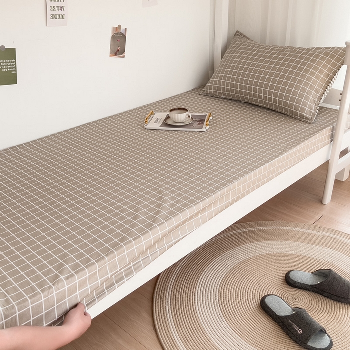 91家纺网 家纺一手货源 找家纺 宅部落 2025新款全棉学生宿舍褥子套纯棉床垫套单床笠 温情北欧