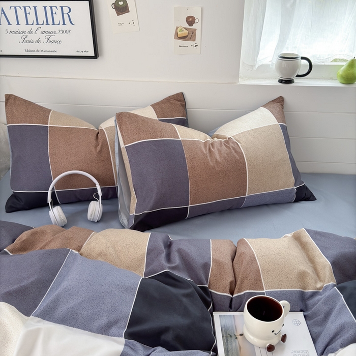 91家纺网 家纺一手货源 找家纺 可可家纺 2025新款印花卡通芦荟棉四件套亲肤床单被套三件套 绅士格调