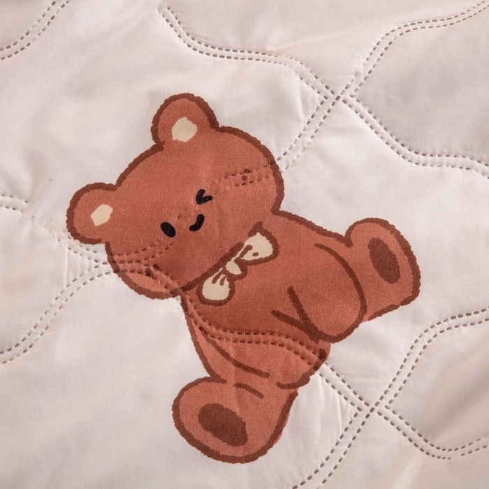 91家纺网 家纺一手货源 找家纺 乐居坊2025新款亲肤舒适印花芦荟棉夏凉被四件套 Nice 小熊