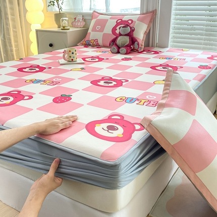 91家纺网 家纺一手货源 找家纺 （总）源舍家纺 2025新款数码印花冰丝席-床笠款