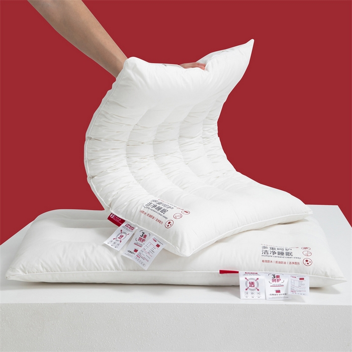 91家纺网 家纺一手货源 找家纺 爱来伊2025新款A类全棉三防枕头酒店枕纯棉酒店三防枕芯枕头  三防-低枕