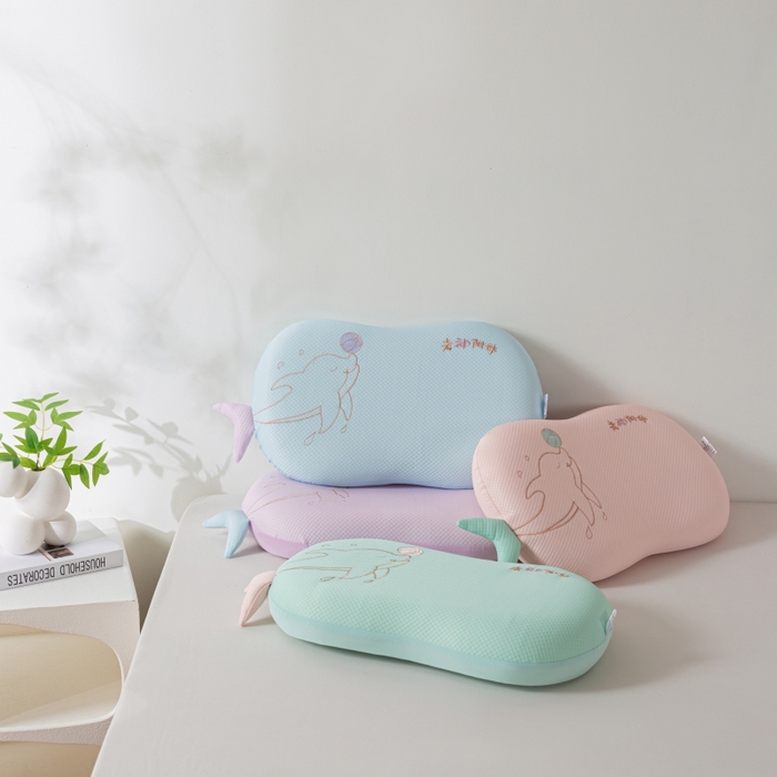 91家纺网 家纺一手货源 找家纺 芯链 2025新款亲肤柔软卡通枕头枕芯 小海豚-组合图