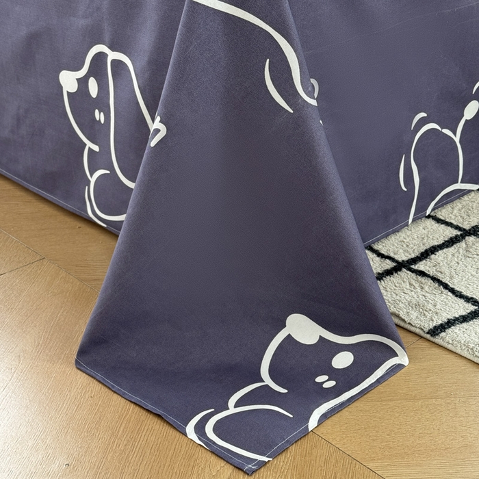 91家纺网 家纺一手货源 找家纺 （总）可可家纺 2025新款印花卡通芦荟棉四件套亲肤床单被套三件套