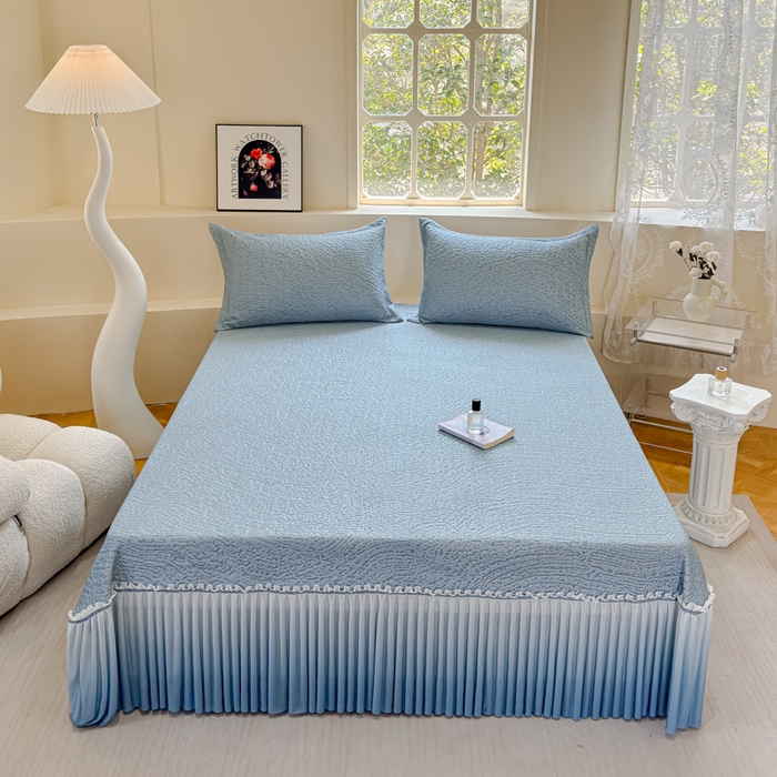 91家纺网 家纺一手货源 找家纺 棉生活家纺 2025新款高端款冰离子超软按摩凉席 豹纹-兰-床笠款