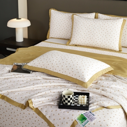 91家纺网 家纺一手货源 找家纺 （总）莎果 2025春夏莫代尔印花高温砂洗床盖三件套四件套