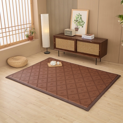 91家纺网 家纺一手货源 找家纺 （总）牵梦萦 2025款PE冰藤席凉席款地垫（支持定制 46元每平方）