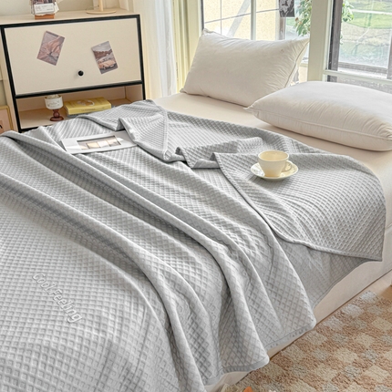 阿牛席业 2025春夏新款双面云母夏被夏凉被空调被 沐夏-雪山灰