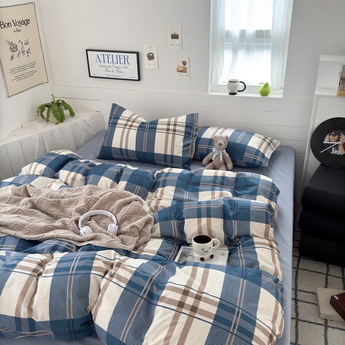 91家纺网 家纺一手货源 找家纺 可可家纺 2025新款印花卡通芦荟棉四件套亲肤床单被套三件套 品味时尚