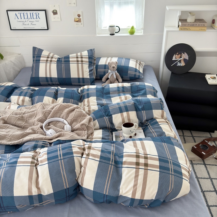 91家纺网 家纺一手货源 找家纺 可可家纺 2025新款印花卡通芦荟棉四件套亲肤床单被套三件套 品味时尚