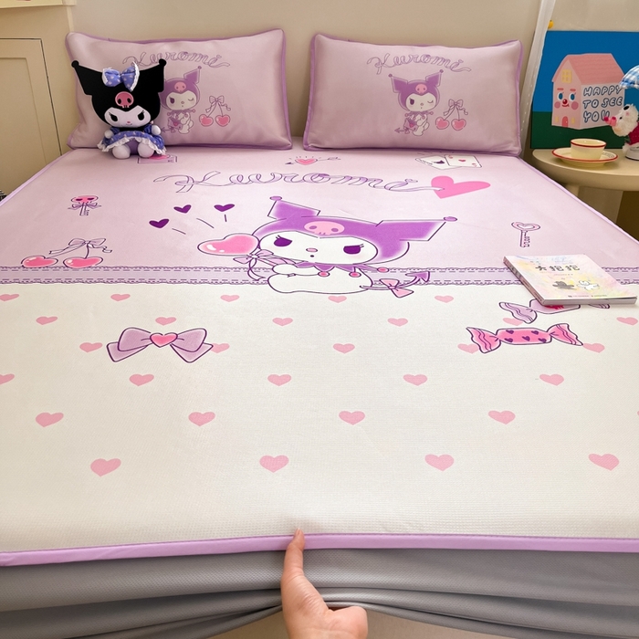 91家纺网 家纺一手货源 找家纺 （总） 博雅新款三丽欧A类大版数码印花1200D冰丝凉席-床笠款