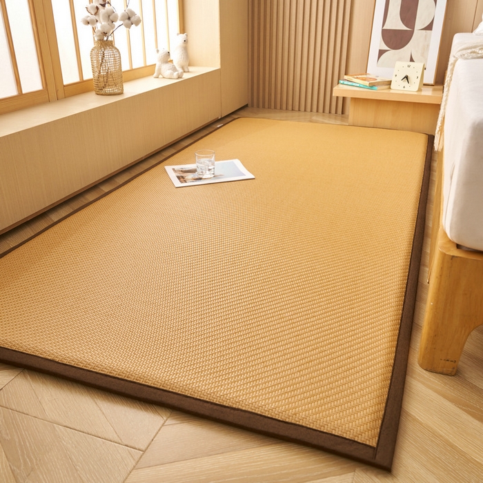 91家纺网 家纺一手货源 找家纺 锦丝钰床垫  2025新款高端Pe冷感藤席地铺垫 PE 黄