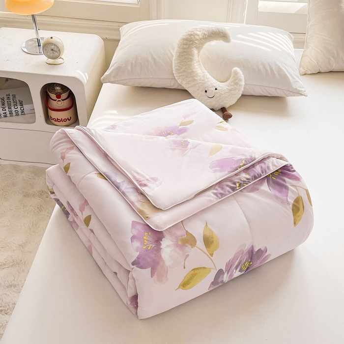 91家纺网 家纺一手货源 找家纺 好梦来家纺（原锦茂家纺） 2025新款印花凉感丝抗菌夏被 盛夏