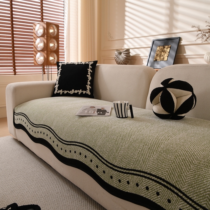 91家纺网 家纺一手货源 找家纺 （总）沐沐2026新款异形波点沙发垫